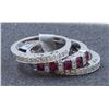 Image 3 : 14K WHITE GOLD RUBY EARRING: 3.9g / Diamond: 0.2ct / Ruby: 1.11ct