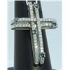 Image 1 : 14K WHITE GOLD PENDANT 7.80GRAM WHITE DIAMOND 1.03CT BLUE DIAMOND 0.33CT