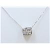 Image 2 : 14K WHITE GOLD PENDANT WITH CHAIN :2.5g/Diamond:0.27ct