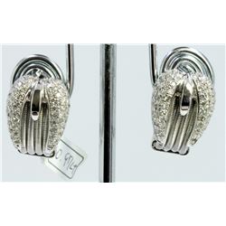 14K WHITE GOLD EARRING 8.95GRAM DIAMOND 0.97CT