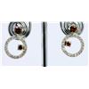 Image 1 : 14K WHITE GOLD EARRING 3.70GRAM  DIAMOND 0.35CT/ BROWN DIAMOND 0.62CT