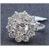Image 1 : 14K WHITE GOLD RING : 8.3g / Diamond: 2.15ct / Center CUBIC ZIRCONIA