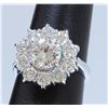 Image 2 : 14K WHITE GOLD RING : 8.3g / Diamond: 2.15ct / Center CUBIC ZIRCONIA