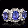 Image 1 : ONE CENTER OVAL CUT TANZANITE TW: 1.94CTS