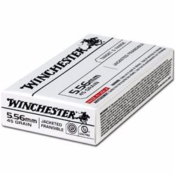 10 BOXES WINCHESTER USA556JF 5.56 45 GR JACKETED FRANGIBLE (200 ROUNDS) .020892219816