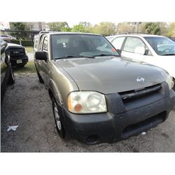 2001 Nissan Frontier XE X-cab P/U, Green/Grey Cloth, Auto, A/C, Alloys, Topper, Bedliner, 2.4L 4Cyl,