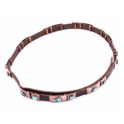 Navajo Sterling Silver and Turquoise Hat Band