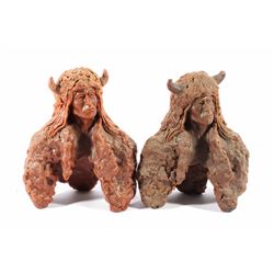 Northern Plains Warrior Wax Sculpture by Woodland