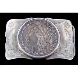 Navajo 1880 Morgan Silver Dollar Belt Buckle