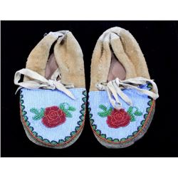 Flathead Montana Floral Beaded Moccasins