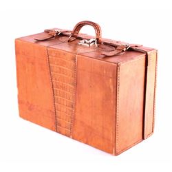 Alligator and Leather Suitcase