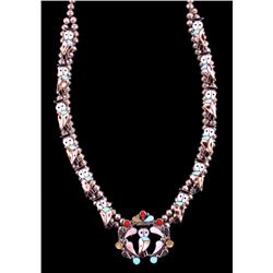 Sterling Zuni Native American Owl Squash Blossom