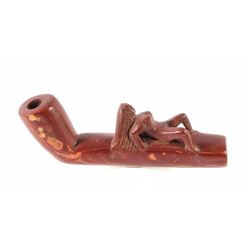 Northern Plains Erotic Woman Carved Pipe 1890-1920