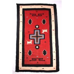 Navajo Finely Woven Wool Pictorial Rug