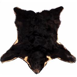 Large Montana Black Bear Rug Mount