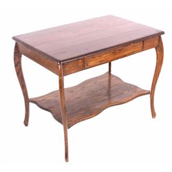 Antique Oak Library Table W/ Drawer