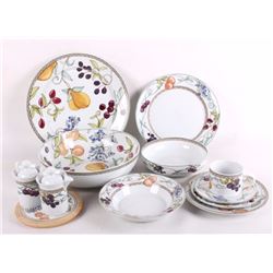 84 pcs Dansk Umbrian Fruits Dinnerware Set