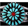 Image 3 : Zuni Turquoise Petit Point Sterling Bracelet