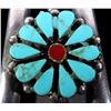 Image 4 : Zuni Turquoise Petit Point Sterling Bracelet