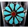 Image 5 : Zuni Turquoise Petit Point Sterling Bracelet