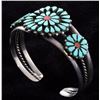 Image 9 : Zuni Turquoise Petit Point Sterling Bracelet