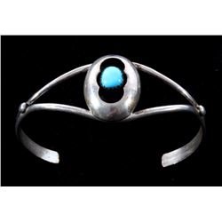 Navajo Sterling & Turquoise Shadow Box Bracelet