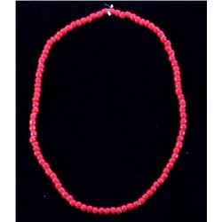 Hudson Bay Red White Heart Trade Bead Necklace