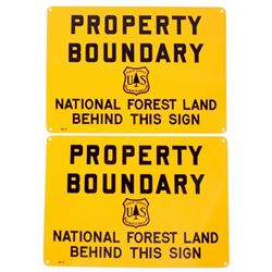 USFS National Forest Property Boundary Line Signs