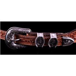 Silver Star Ranger Set with Tooled Leather Belt