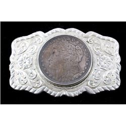 Navajo 1921 Morgan Silver Dollar Belt Buckle