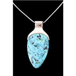 N&K Thailand Sterling Silver & Turquoise Necklace