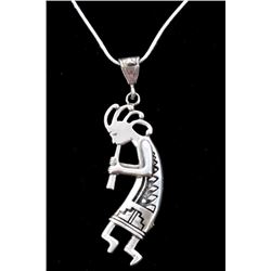 Hopi Sterling Silver Kokopelli Necklace by Liberty