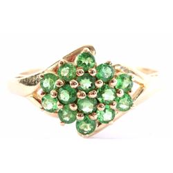 14K Gold & Demantoid Garnet Ring