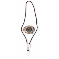 Incan Eskimo Scrimshaw Buckle and Bolo Tie