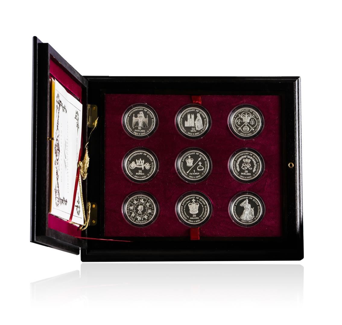 Queen Elizabeth II 40th Anniversary Coin Box Set