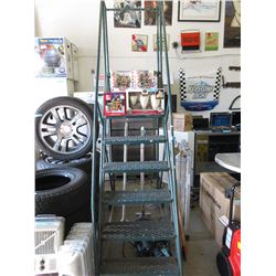 Industrial rolling ladder - used
