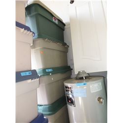 6 Lidded totes - used