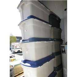 6 Lidded totes - used