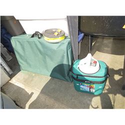 Folding chair, pump & thermos