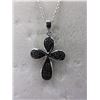 Image 1 : Pavé Bead Set - Cross Necklace