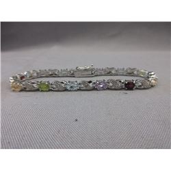 6.5 CTW Multi-Gemstone & Diamond Bracelet