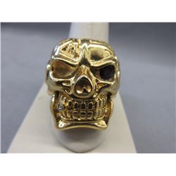 Man's Skull Design Biker Ring