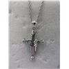 Image 1 : Sterling Silver Cross Pendant & Chain
