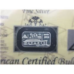 4 x .999 Fine Silver "American Bullion" Bars