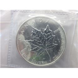 .9999 Fine Silver "Canada Maple Leaf " Coin - 2008
