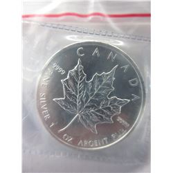 .9999 Fine Silver "Canada Maple Leaf" Coin - 2013