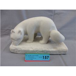 Cast & Signed fox sculpture