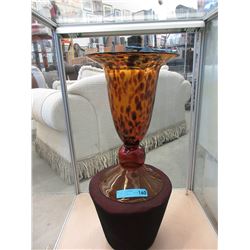 18" Tall art glass vase