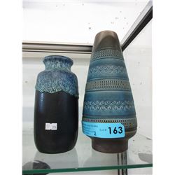 2 Mid-Century modern pottery vases
