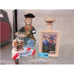 2 Ceramic liquor decanters